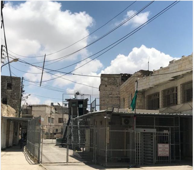 The Israeli checkpoint, in a Palestinian city which the director drew inspiration from